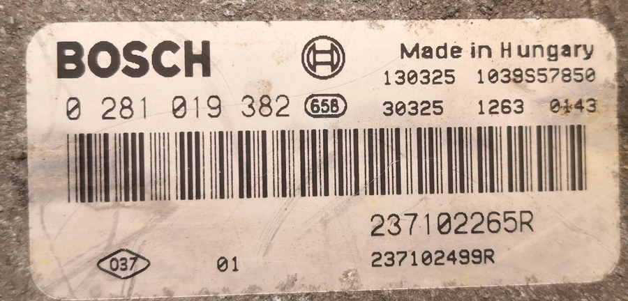0281019382 237102265R 1037528676 EDC17C42 Opel Movano 2.3D 2013 110kW MTgearbox BENCH FULL.rar