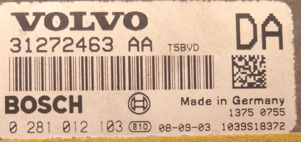 0281012103 31272463AA 1037400201 EDC16C31 Volvo XC90 2.4D 136kW 2008 ATgearbox BDM FULL.rar