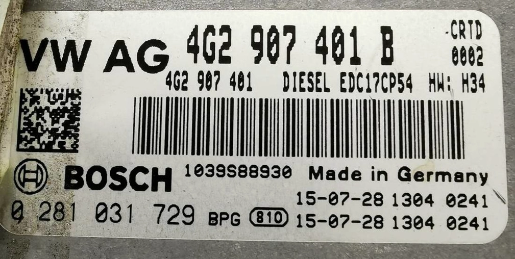 0281031729 4G2907401B 1037556795 EDC17CP54 Audi A6 3.0TDI 200kW CRTD 2015 ATgearbox bench FULL.rar