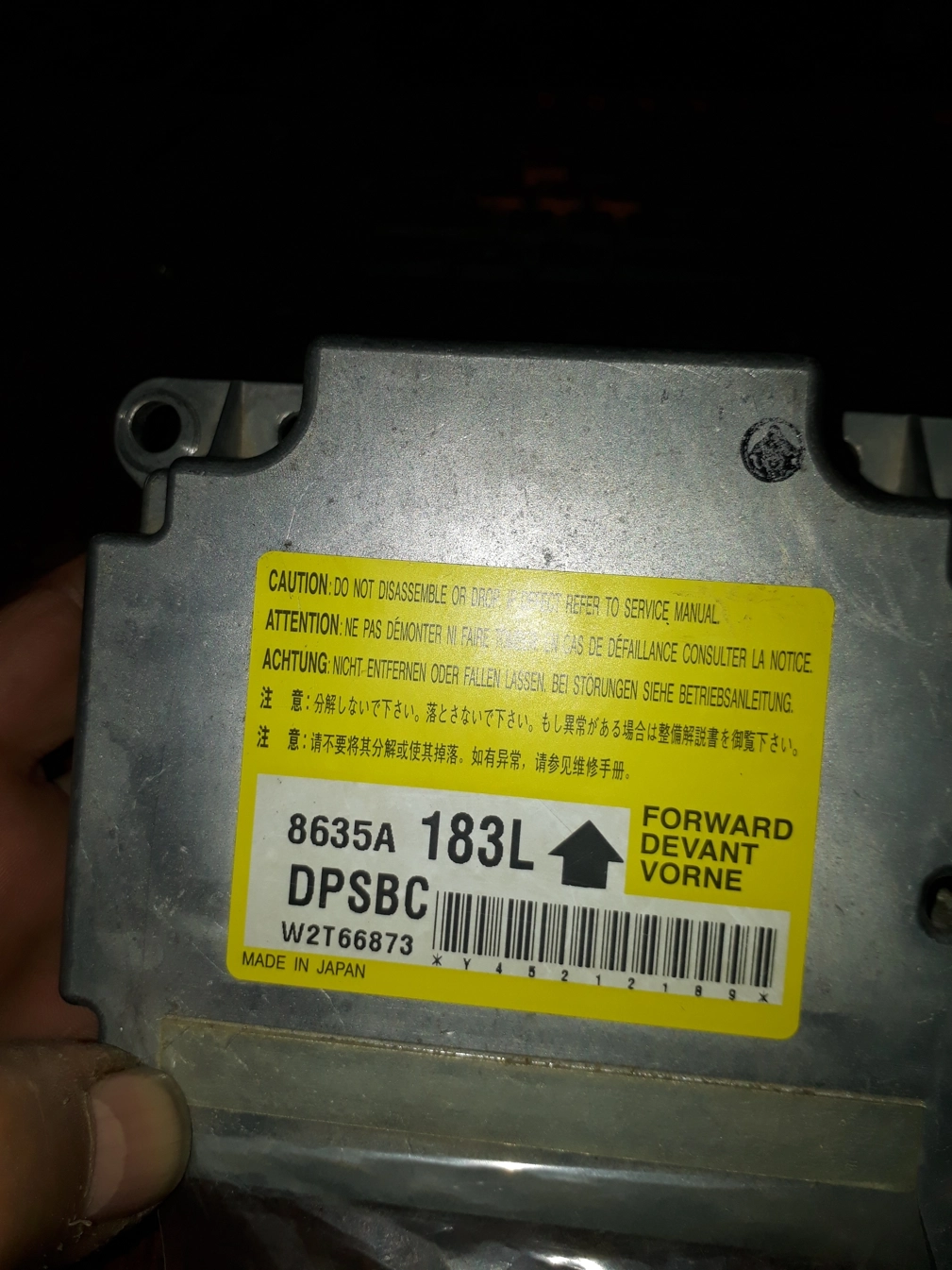 8635A183L MITSUBISHI PAJERO 2010Y 25160 CRASH+CLEAR SRS.rar