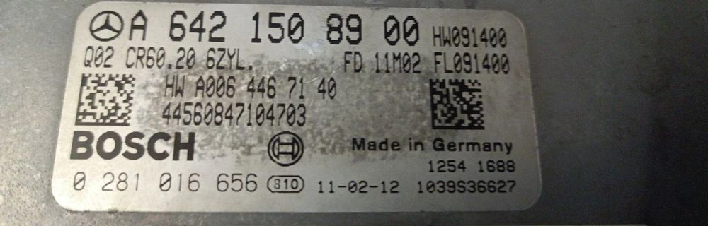 0281016656 6421508900 1037510861 EDC17CP46 MB W166 3.0CDI 2012Y ATgearbox BENCH FULL.rar