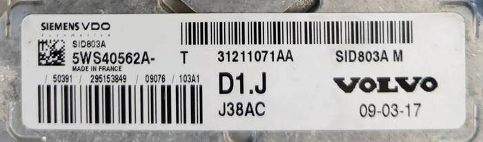5WS40562A-T 31211071AA VO40041000000 SID803A Volvo V50 2.0D 100kW 2009 ORI+noDPF noEGR KTAG FULL.rar