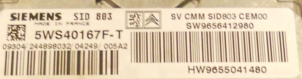 5WS40167F-T 9655041480 9656412980 PO000A8000000 SID803 Peugeot 407 2.0HDI 100kW BDM FULL.rar