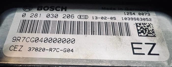 0281030206 37805-R7C-G040 1037530377 9R7CG040000000 EDC17CP50 Honda CRV 2.2D BENCH FULL.rar