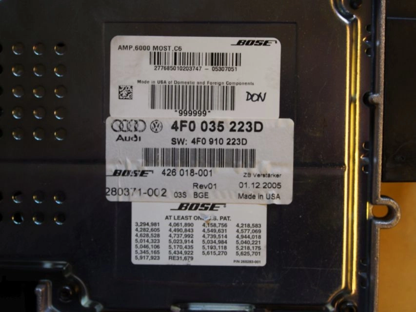 4F0035223D 4F0910223D AMPLIFIER BOSE Audi ST10F269 25C256 FULL.rar