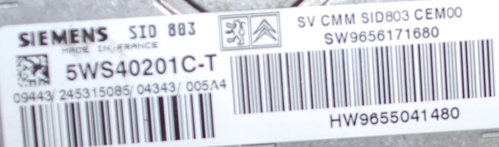 5WS40201C-T 9655041480 9656171680 SID803 Citroen C4 2.0HDI 100kW FULL.rar