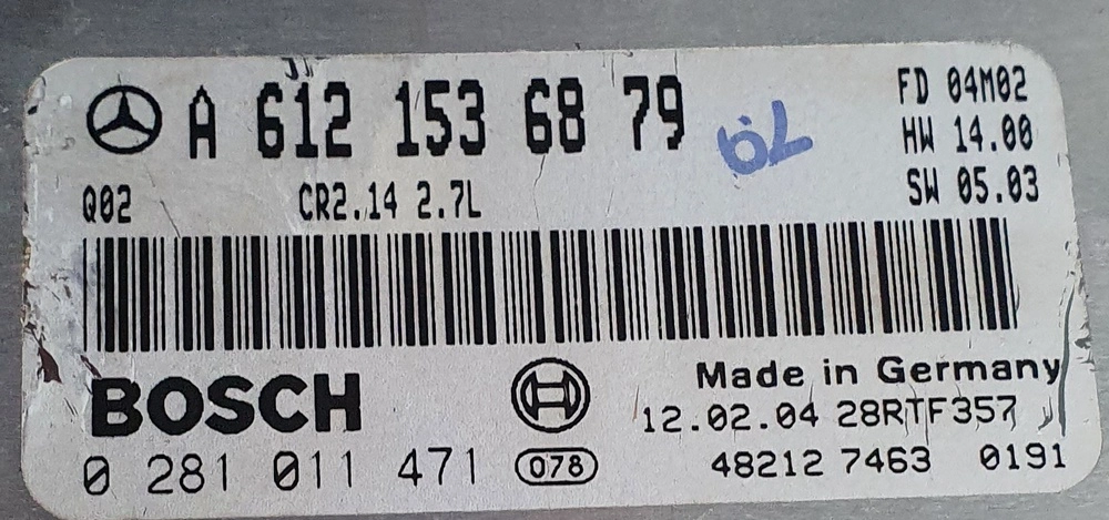 0281011471 A6121536879 CR2.14 1037365145 EDC15C6 MB ML270CDI FULL.rar