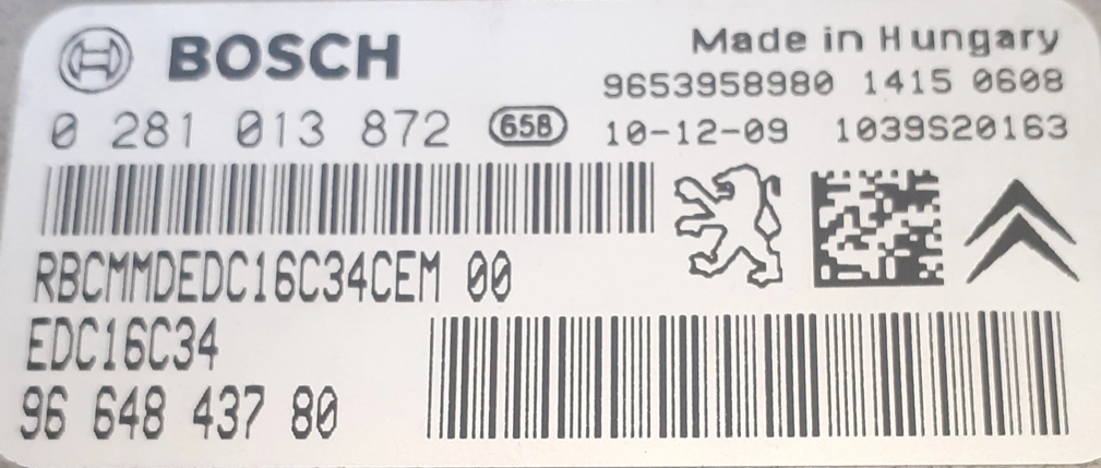 0281013872 9664843780 9653958980 1037386166 EDC16C34 Peugeot Partner 1.6HDI 9HT MTgearbox KTAG BDM FULL.rar