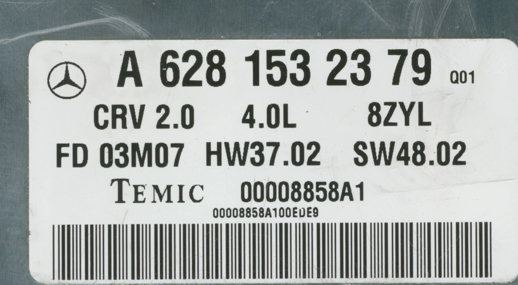 A6281532379 CRV2.0 HW37.02 SW48.02 TEMIC MB ML163 4.0CDI ATgearbox FULL.rar