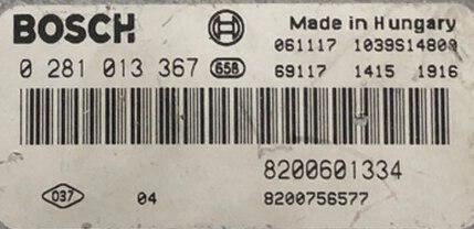 0281013367 8200601334 1037386210 1037393413 EDC16C3 RENAULT SCENIK2 1.9DCI 2006Y MTgearbox BDM FULL.rar
