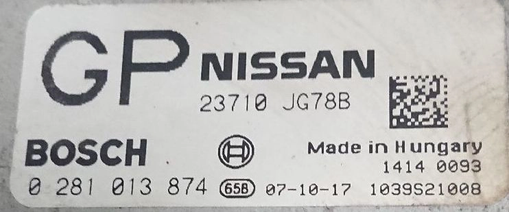0281013874 23710-JG78B 1037395277 EDC16CP33 Nissan Xtrail 2.0DCI 2008 MTgearbox BENCH FULL.rar
