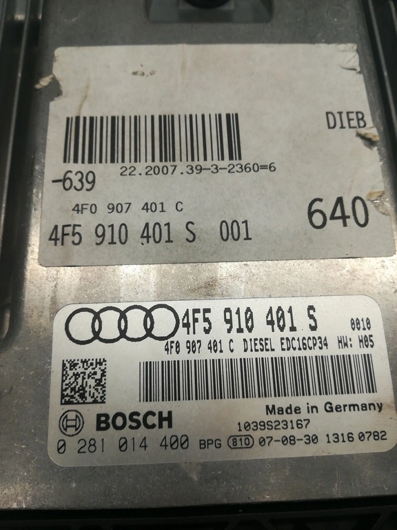 0281014400 4F5910401S 4F0907401C 1037390127 EDC16CP34 Audi A6 2.7TDI ATgearbox KTAG BDM FULL.rar
