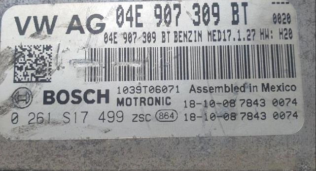 0261S17499 04E907309BT 04E906024M 9971 10SW086587 MED17.1.27 VW JETTA 1.4TSI 2018Y USA ATgearbox BENCH FULL.rar