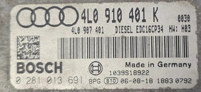 0281013691 4L0910401K 4L0997401Q 4L0907401 0002 10SW084200 EDC16CP34 Audi Q7 3.0TDI FLEX BENCH FULL.rar