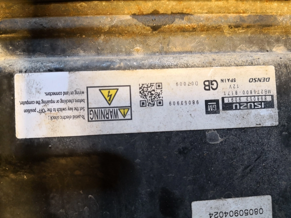 898053 9091 MB275800-8171 ISUZU DENSO OPEL ZAFIRA 1.7D 2008Y LOGIN MTgearbox FULL.rar