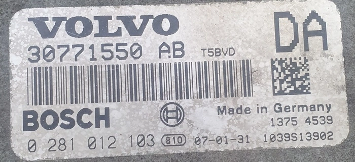 0281012103 30771550AB 1037503036 EDC16C31 Volvo XC90 2.4D ATgearbox BENCH FULL.rar