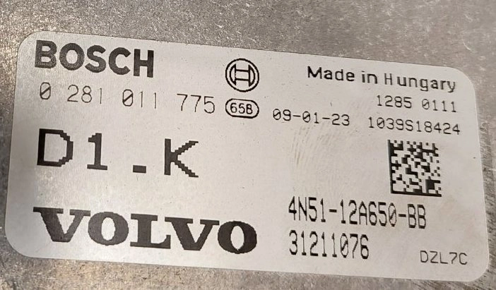 0281011775 4N51-12A650-BB 31211076 1037503149 EDC16C34 Volvo V50 1.6D ORI+noDPF noEGR BENCH FULL.rar