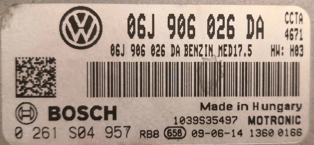 0261S04957 06J906026DA 1039s35497 1037501870 MED17.5 VW Passat 2010y 2.0TFSI 147kW ATgearbox boot FULL.rar
