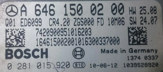 0281015920 A6461500200 HW25.08 SW24.07 CR4.20 1037398860 EDC16C31 MB Vito 109 2.2CDI MTgearbox BDM FULL.rar