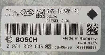 0281032649 GH22-12C520-PAC 008702 10SW008702 EDC17CP55 Landrover BENCH FULL.rar