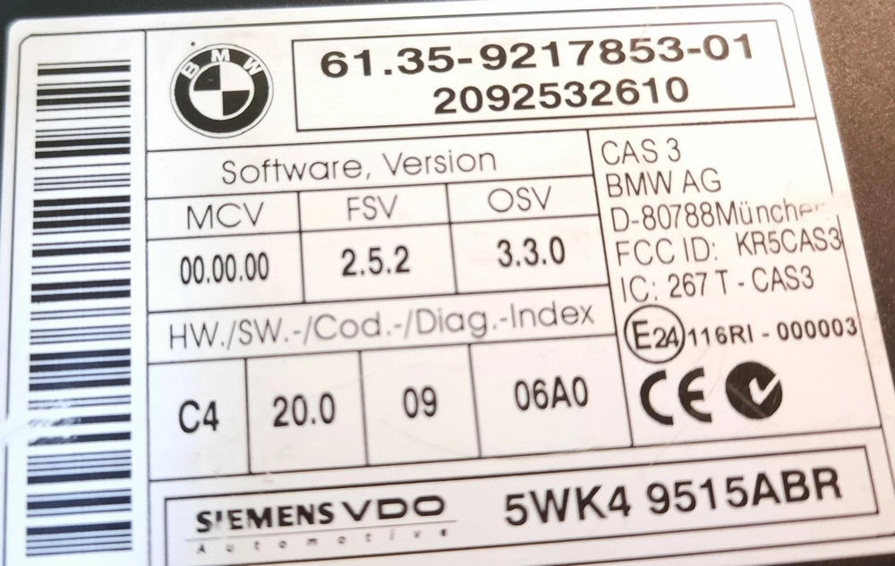 61.35-9217853-01 5WK49515ABR CAS3 BMW ATgearbox 0L15Y VVDI FULL.rar