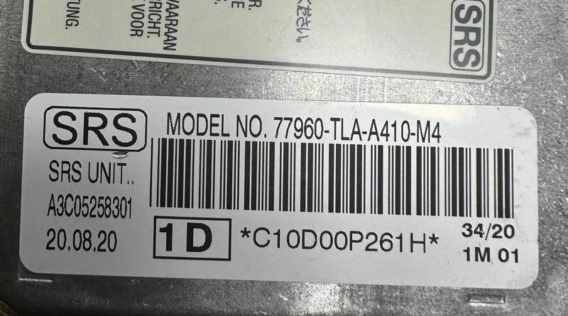 77960-TLA-A410-M4 HONDA CRV 2020Y SPC56AP54 CRASH+CLEAR SRS.rar