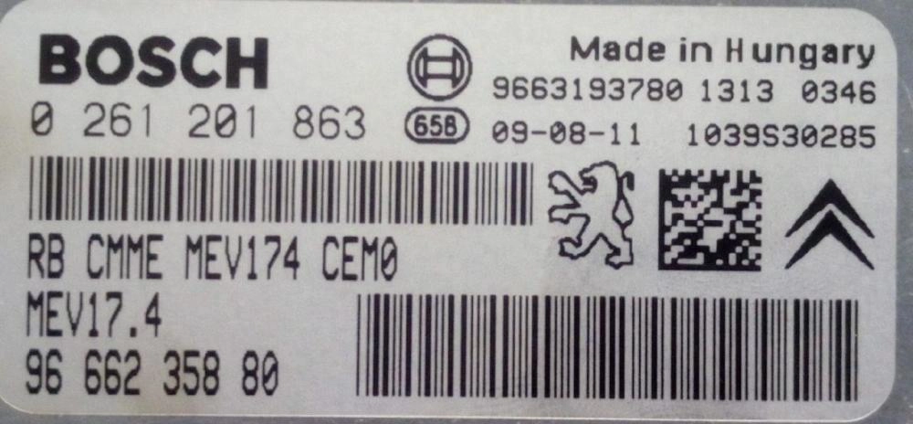 0261201863 9666235880 1037397952 MEV17.4 PEUGEOT 207 1.4i 2009Y MTgearbox BENCH FULL.rar