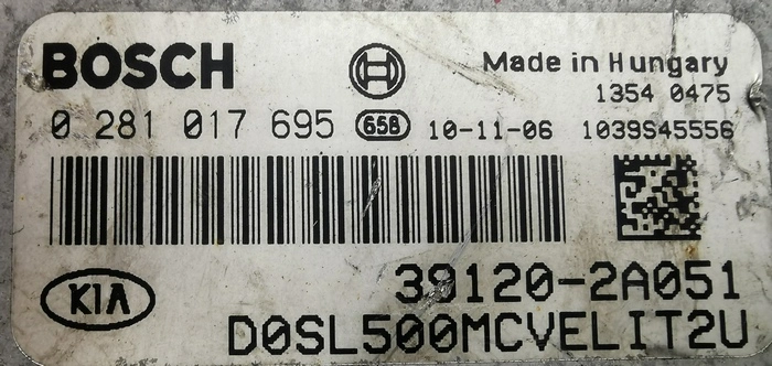 0281017695 39120-2A051 D0SL500MCVELIT2U 1037520535 EDC17C08 Kia Sportage 1.7CRD 85kW 2011 MTgearbox ORI+IMMOOFF BENCH FULL.rar