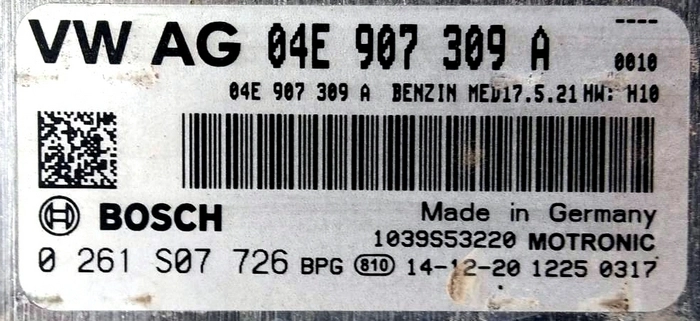 0261S07726 04E907309A 04E906016DF 7521 1037543712 MED17.5.21 VW Golf 7 1.4TSI 90kW CXSA ORI+IMMOoff BENCH FULL.rar