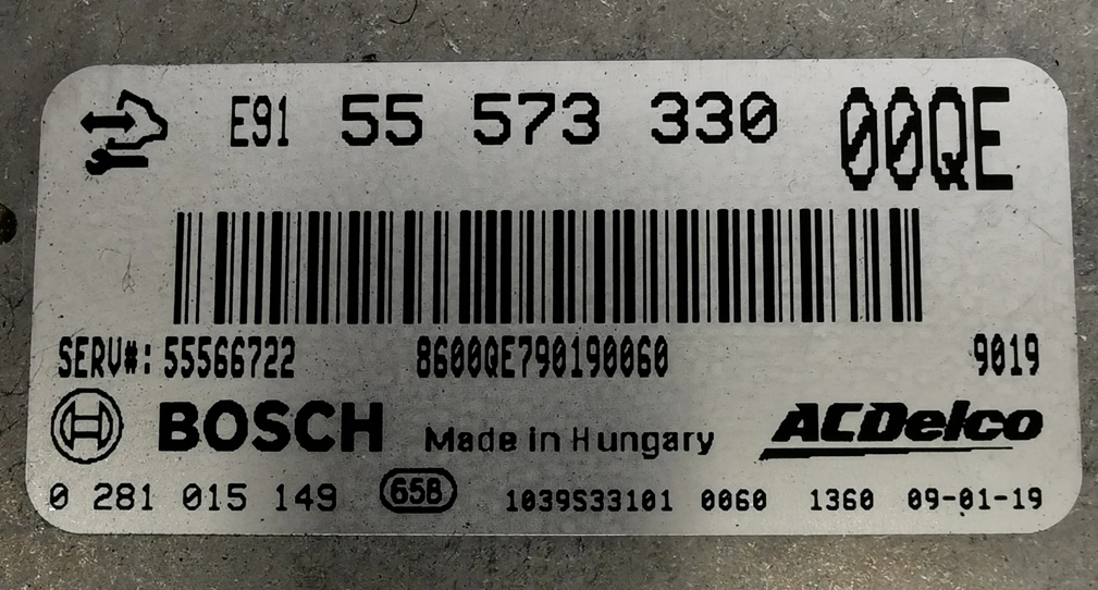0281015149 55573330 55566722 55590715AA 1037520360 EDC17C19 Opel Insignia 09y 2.0CDTI 118kw MTgearbox BENCH FULL.rar