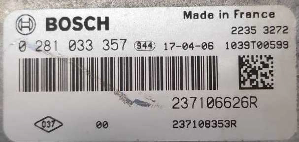0281033357 237106626R 10SW011004 EDC17C84 Renault Trafic 1.6DCI BENCH FULL.rar