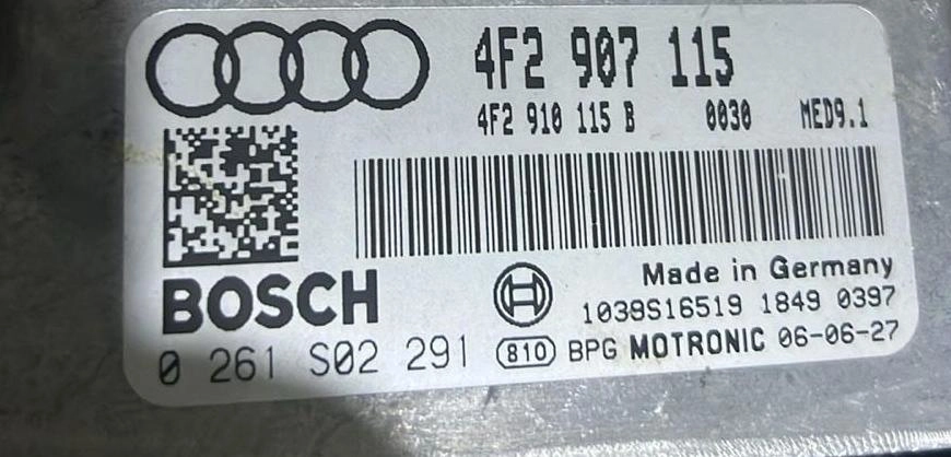 0261S02291 4F2910115B 1037386852 ME9.1 AUDI A6 2.0TFSI 2007Y BENCH FULL.rar