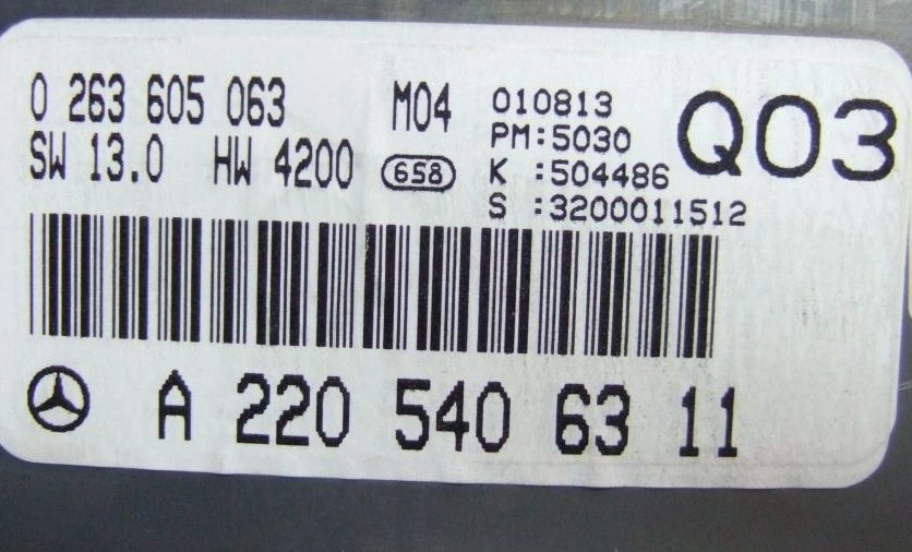 0263605063 A2205406311 DASH MB W220 3.2CDI 24C04 EEP.rar