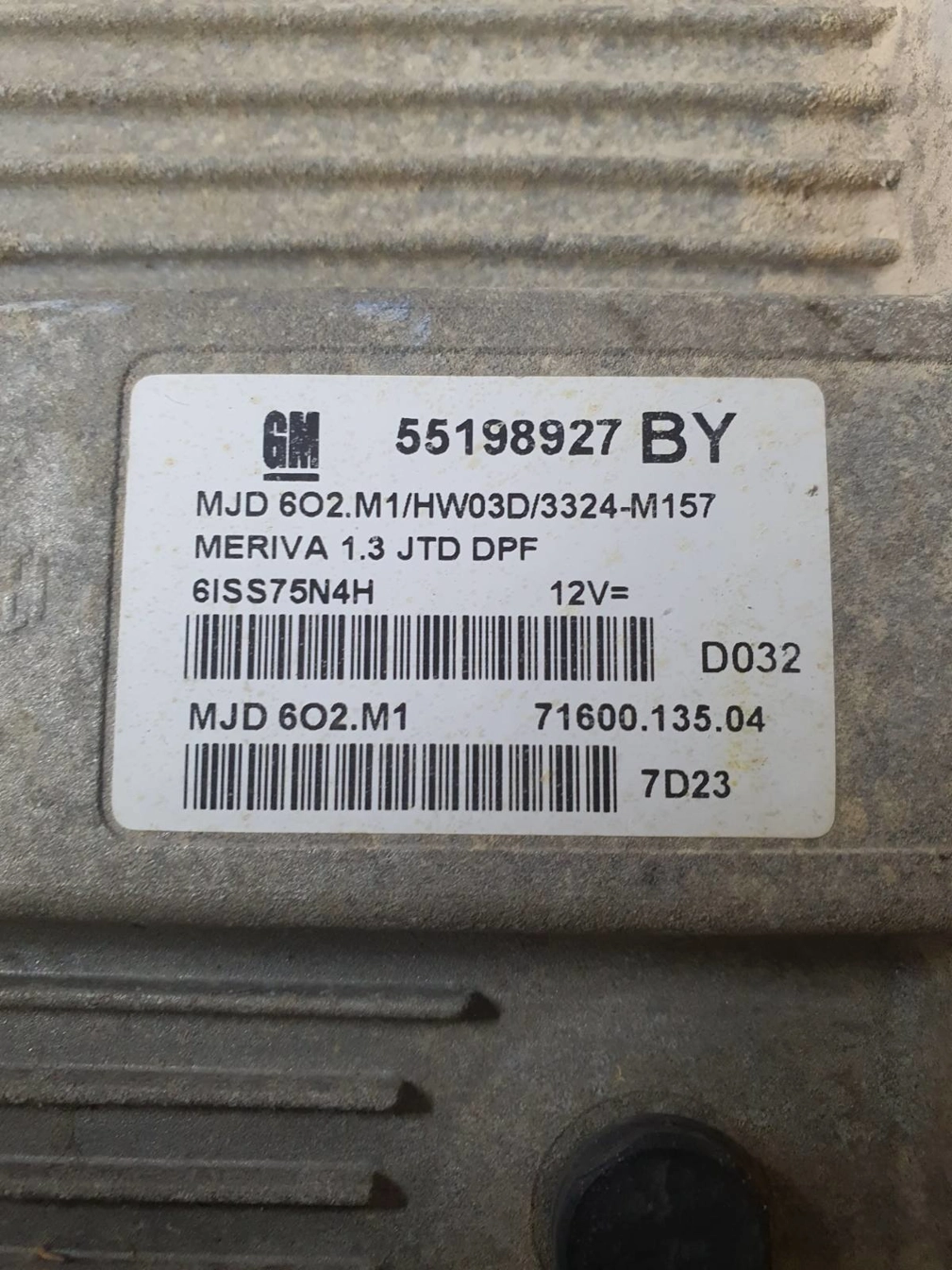 MJD6O2.M1 HW03D 55198927 3324-M157 3324M157 MRELLI OPEL MERIVA 1.3JTD 2006Y MTgearbox KTAG FULL.7z