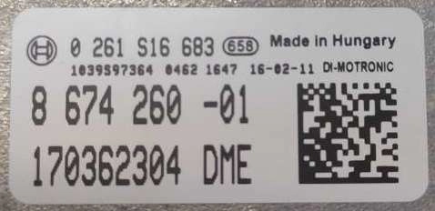 0261S16683 8674260-01 10SW017223 MEVD17.2.3 Minicooper Clubman F54 B36A15M0 100kW BENCH FULL.rar