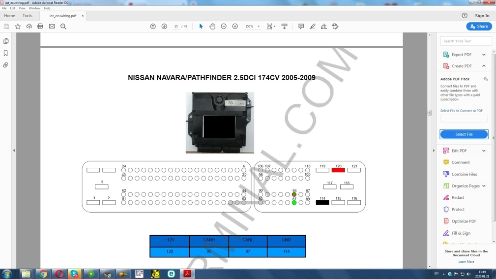 E30FU4D T281ZR75 23710-ES62B 275800-4504 5800-450 DENSO Nissan Xtrail 2.2D 100kW 2006 MTgearbox FULL.rar