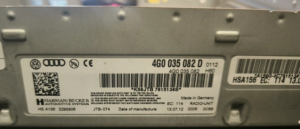 4G0035082D Audi Q7 RADIO USA TO EU 24c64 24C356 EEP.rar