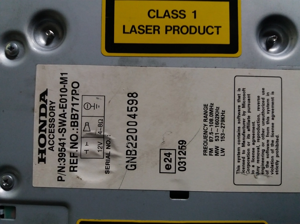 39541-SWA-E010-M1 BB717PO RADIO HONDA LH28F128BFHED-PWTL 18 LH28F128BFHED-PWTL 19 FULL.rar