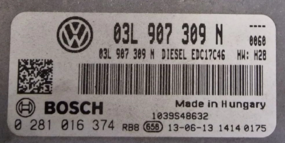0281016374 03L906018MK 9980 03L907309N 044975 10SW044975 EDC17C46 VW Touran 2.0TDI 103KW CFHC FLEX BENCH FULL.rar