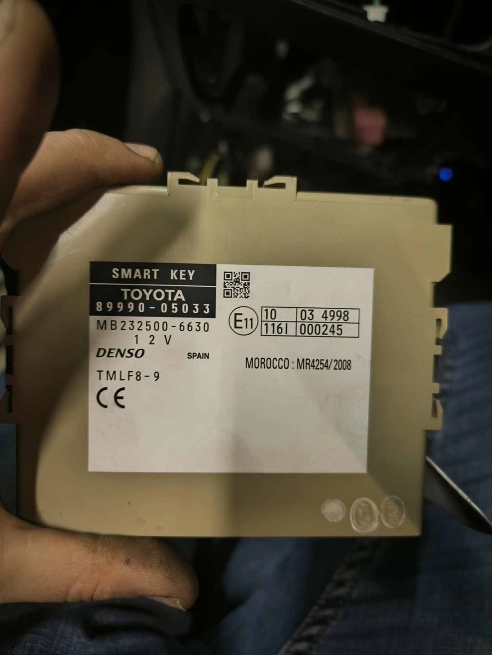 89990-05033 MB232500-6630 ENTRY START SMART KEY ECU Toyota 93c86 ORI+VIRGIN EEP.rar