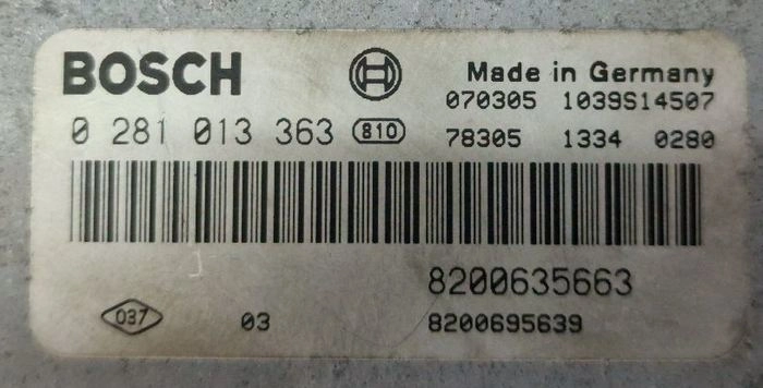 0281013363 8200635663 8200695639 1037386229 EDC16C36 Renault Trafic 2.5DCI BENCH FULL.rar