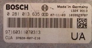 0281013635 37820-R07-E16 1037528453 EDC16C31 Honda CRV 2.2d mechan 103kW XPROG BDM FULL.rar