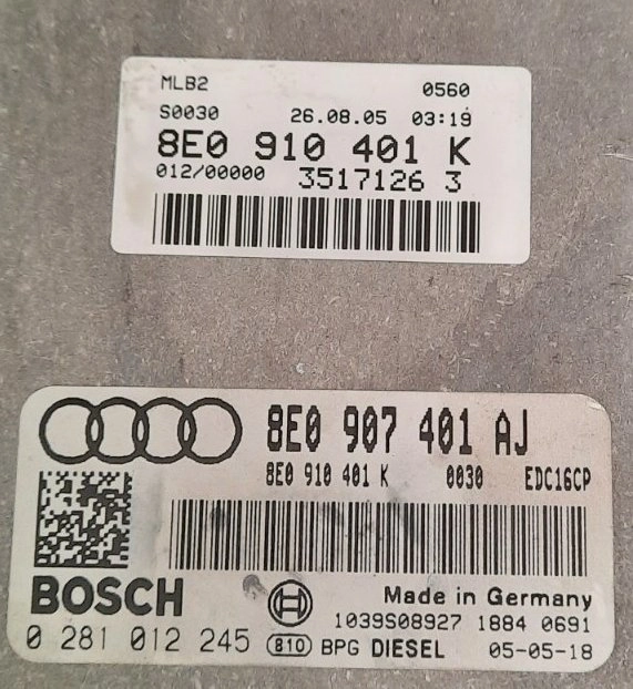 0281012245 8E0907401AJ 8E0910401K 0030 1037374488 EDC16CP34 Audi A4 3.0TDI 150KW MTgearbox KTAG BDM FULL.rar