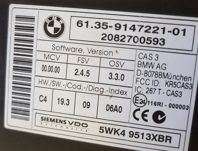 61.35-9147221-01 5WK49513XBR CAS3 BMW E90 2.0D 2006 ATgearbox HEXTAG FULL.rar