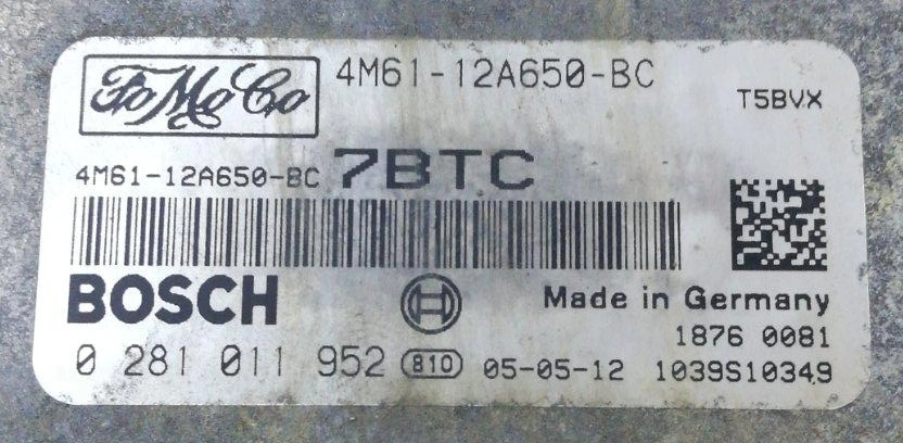 0281011952 4M61-12A650-BC 1037382490 EDC16C3 Mazda 3 1.6HDI MTgearbox BDM FULL.rar