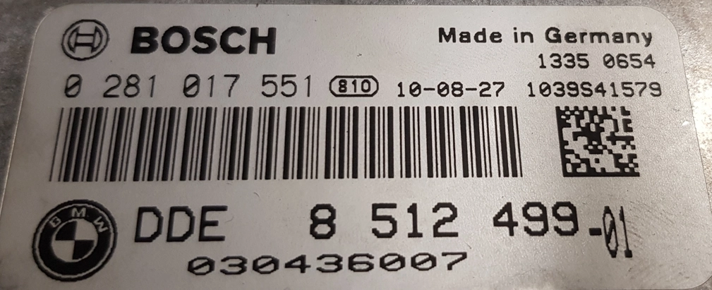 0281017551 8512499 EDC17C06 BMW X1 116 2.0D 2010 MTgearbox BENCH FULL.rar