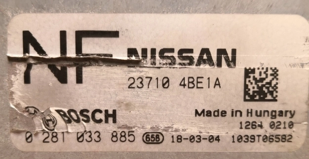 0281033885 23710-4BE1A 1039T06582 10SW012814 EDC17C84 Nissan Xrail 1.6D 2019y ATgearbox bench FULL.rar