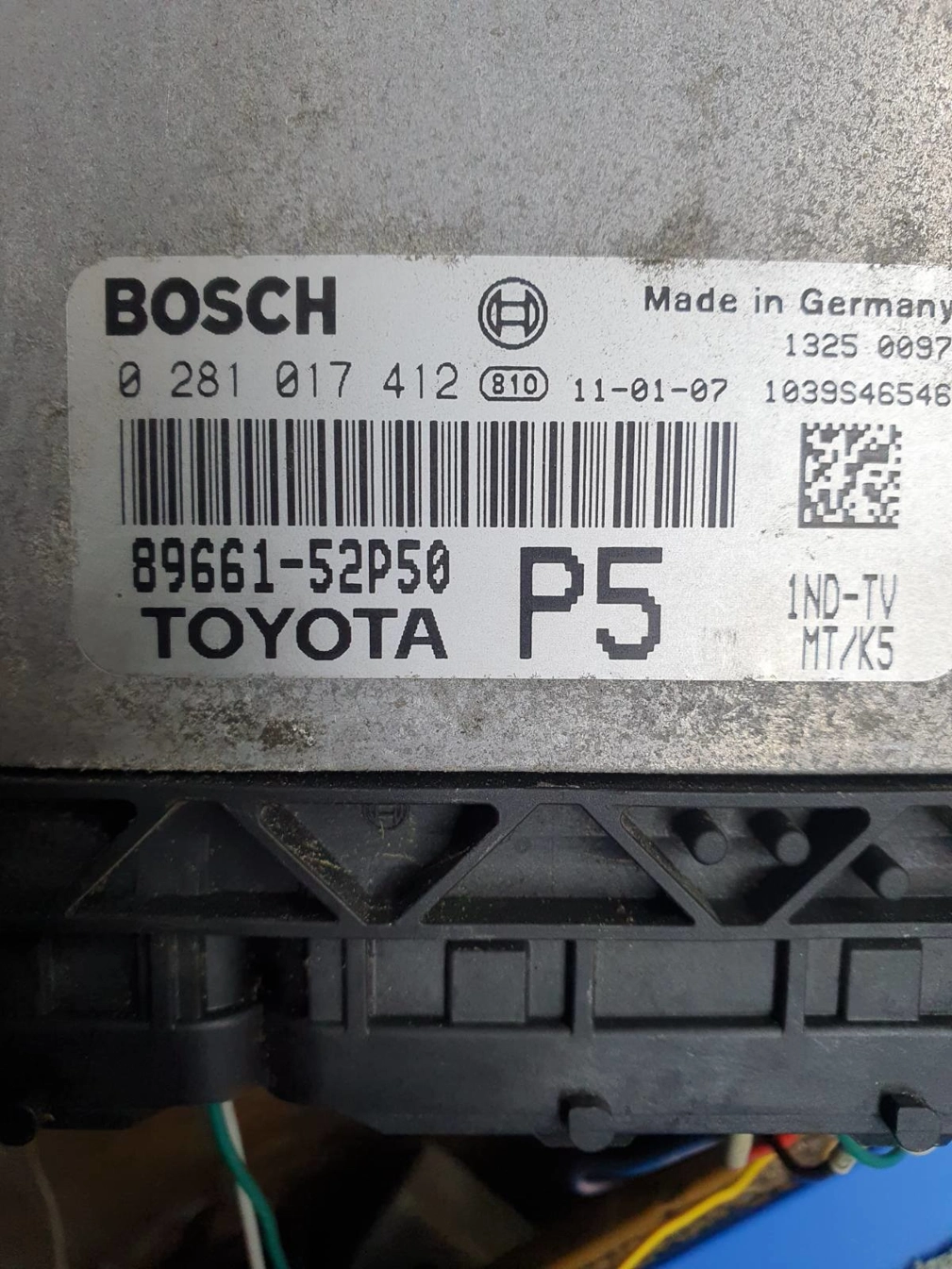 0281017412 89661-52P50 1037530848 EDC17CP37 TOYOTA COROLLA VERSO 1.4D4D 2011Y MTgearbox BENCH FULL.7z