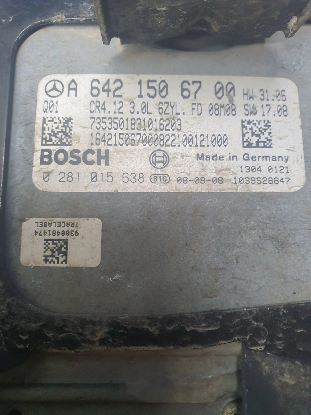 0281015638 A6421506700 1037393878 HW31.06 SW17.08 CR4.12 EDC16CP31 MB GL320 W164 3.0CDI 155KW 2008Y ORI+noDPF noEGR noVSA ATgearbox BENCH FULL.rar