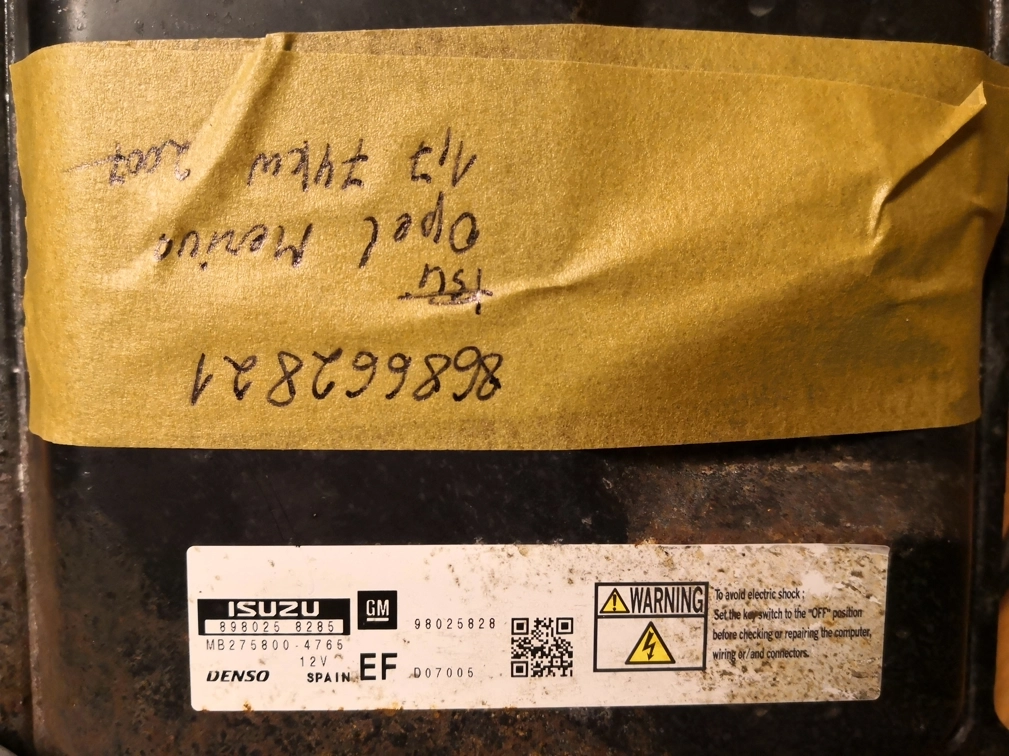 898025-8285 275800-4765 DENSO OPEL MERIVA 1.7D 74KW ISUZU 2007y LOGIN 6005 64F7058 93C86 PINOUT FULL.rar